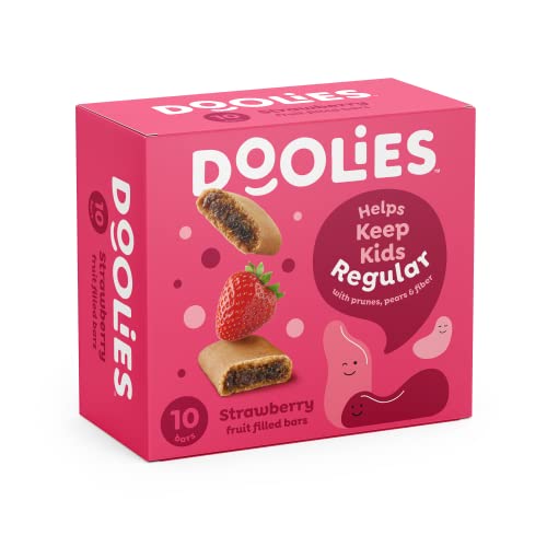 Amazon 80% OFF Doolies Tummy-Friendly | Good Source of Fiber | Strawberry Fruit-Filled Bar for Children & Kids Helps Maintain Regularity - 10 Pack for $1.50