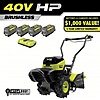 YMMV Ryobi 40v brushless tiller, includes (4) 6.0AH Batteries/Charger - Clearance $520