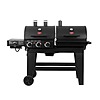 Double Play 1,260 sq., in. 3-Burner Gas and Charcoal Grill in Black $225