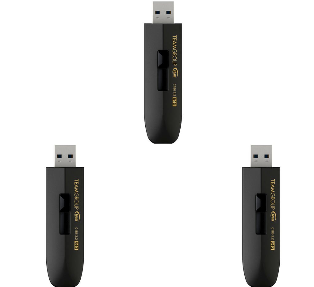 Team Group 64GB USB 3.2 Flash Drive pack of 3 for $11.99