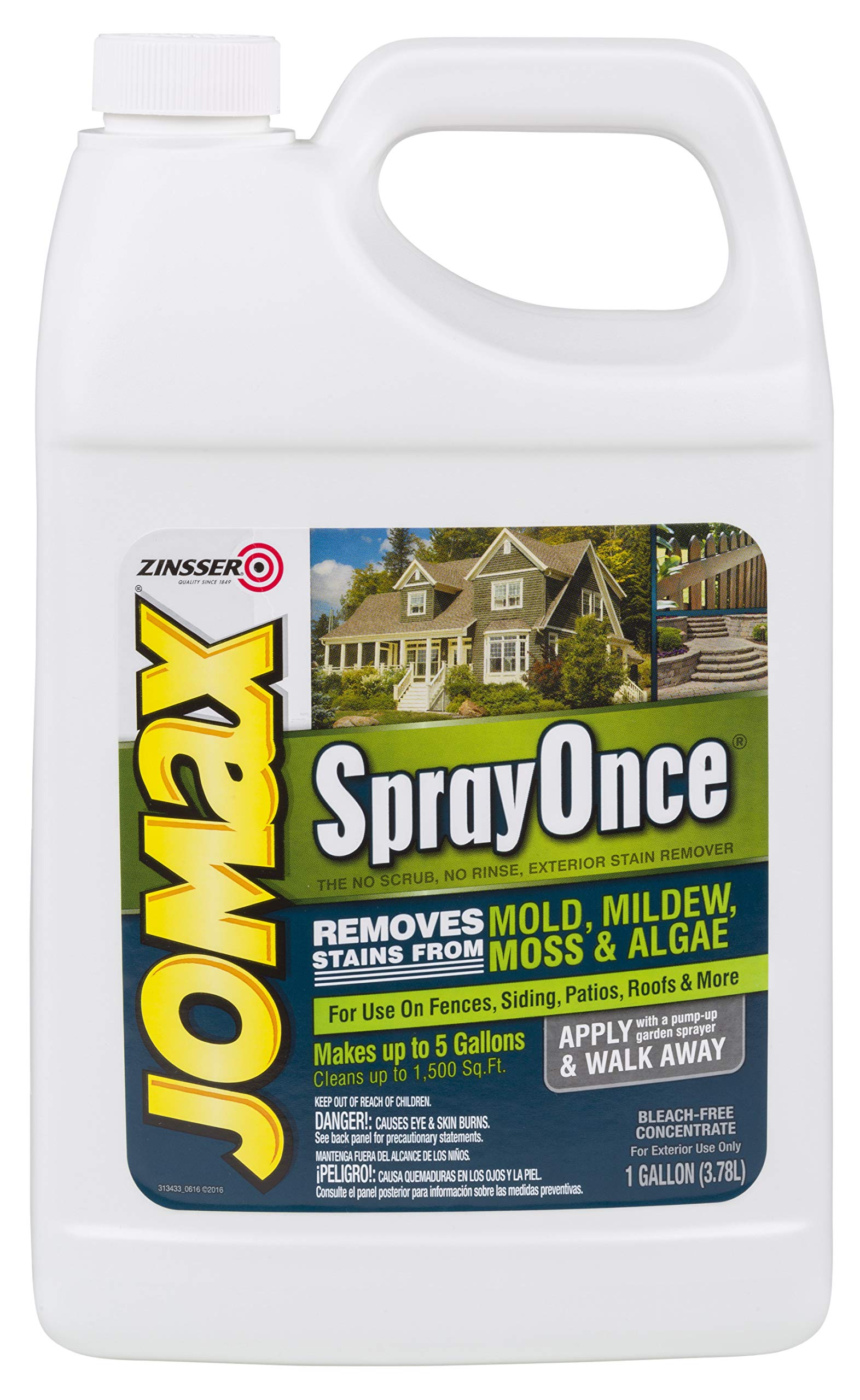 Rust-Oleum Jomax (removes stains on siding, fences, decks, patios, roofs), 1 gallon, $6.97