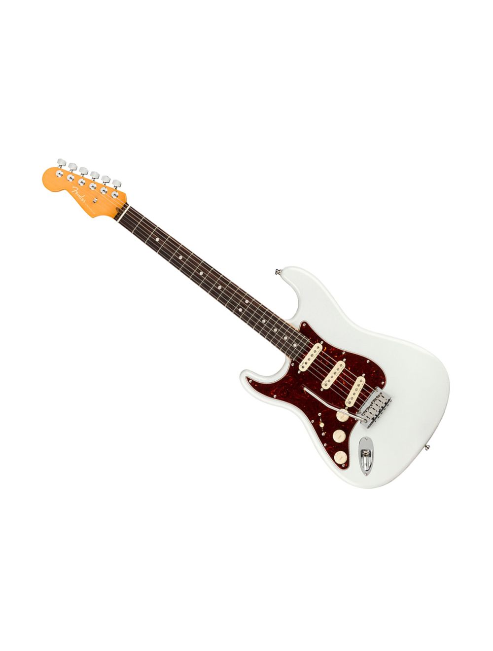 Fender American Ultra Stratocaster Left-Hand guitar- Arctic Pearl w/ Rosewood FB $1529