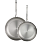 Costco Members: 2-Pc Tramontina Tri-Ply Clad Stainless Steel Fry Pan Set (10" & 12") $39 + Free Shipping