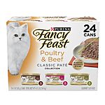 24-pack 3-oz Fancy Feast Pate Cat Food Variety Pack (Poultry & Beef Feast) $13.75 w/ Subscribe &amp; Save