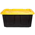 27-Gallon GreenMade Professional Snap Lid Storage Tote w/ Handles (Black/Yellow) $9 + Free Store Pickup
