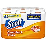 Scott Comfort Plus Toilet Paper 12 Pack Double Rolls, $5.69 or less w Amazon S &amp; S