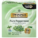 Twinings Pure Peppermint, 100 Individually Wrapped Tea Bags, Fresh Minty Flavour, Naturally Caffeine Free, 100 Count 13.98 $13.28