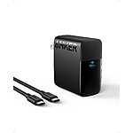 Anker 317 100W 1-Port USB-C Charger w/ 5' USB-C to USB-C Cable $24.99