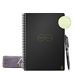 Rocketbook Core Reusable Smart Notebook | Innovative, Eco-Friendly, Digitally Connected Notebook with Cloud Sharing Capabilities | Lined, 8.5&quot; x 11&quot;, 36 Pg, Infinity Blac $23.99