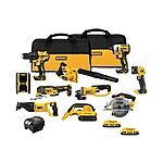 DEWALT 20V MAX 10 Tool Combo Kit w/ 2 Batteries &amp; Charger $469.99