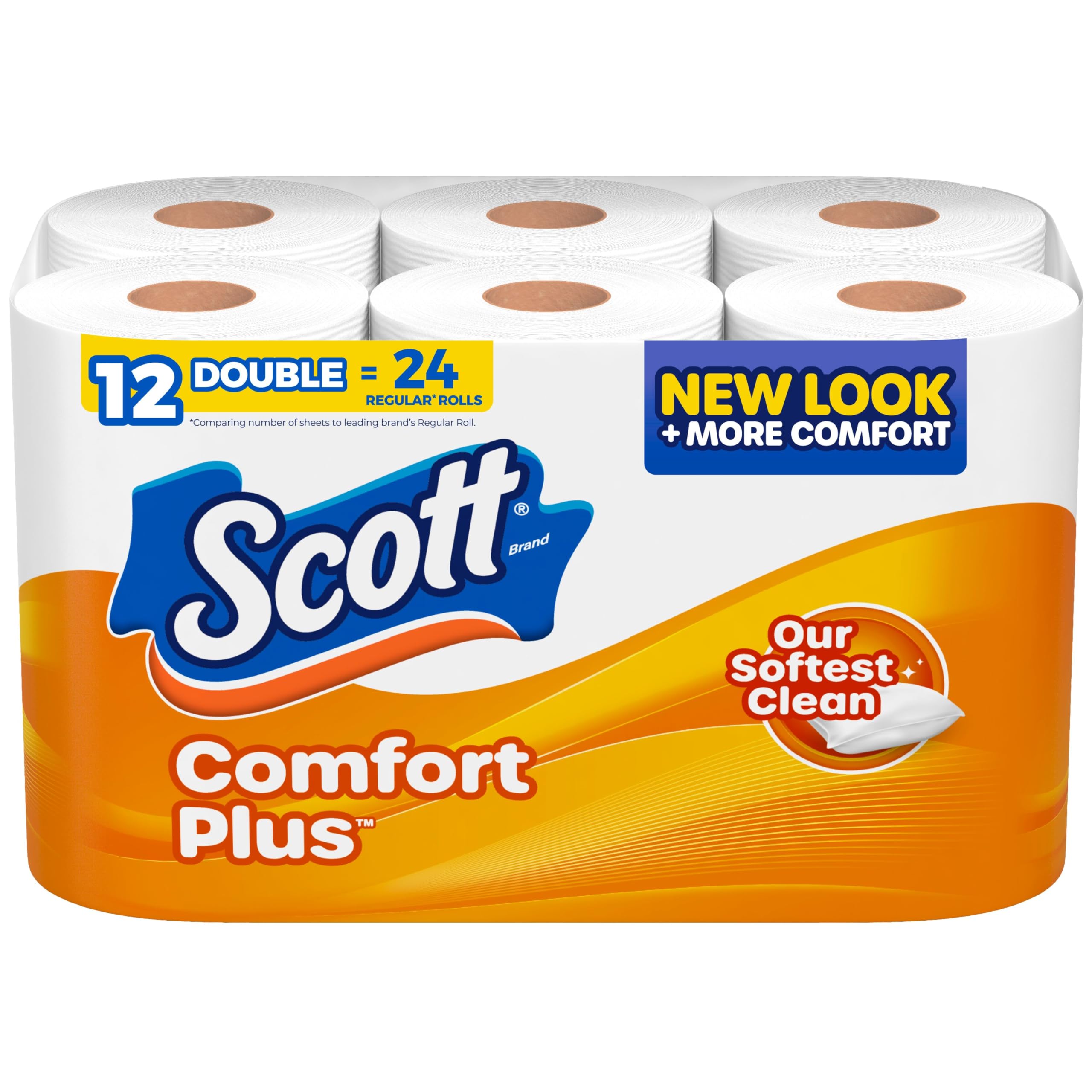Scott Comfort Plus Toilet Paper 12 Pack Double Rolls, $5.69 or less w Amazon S & S