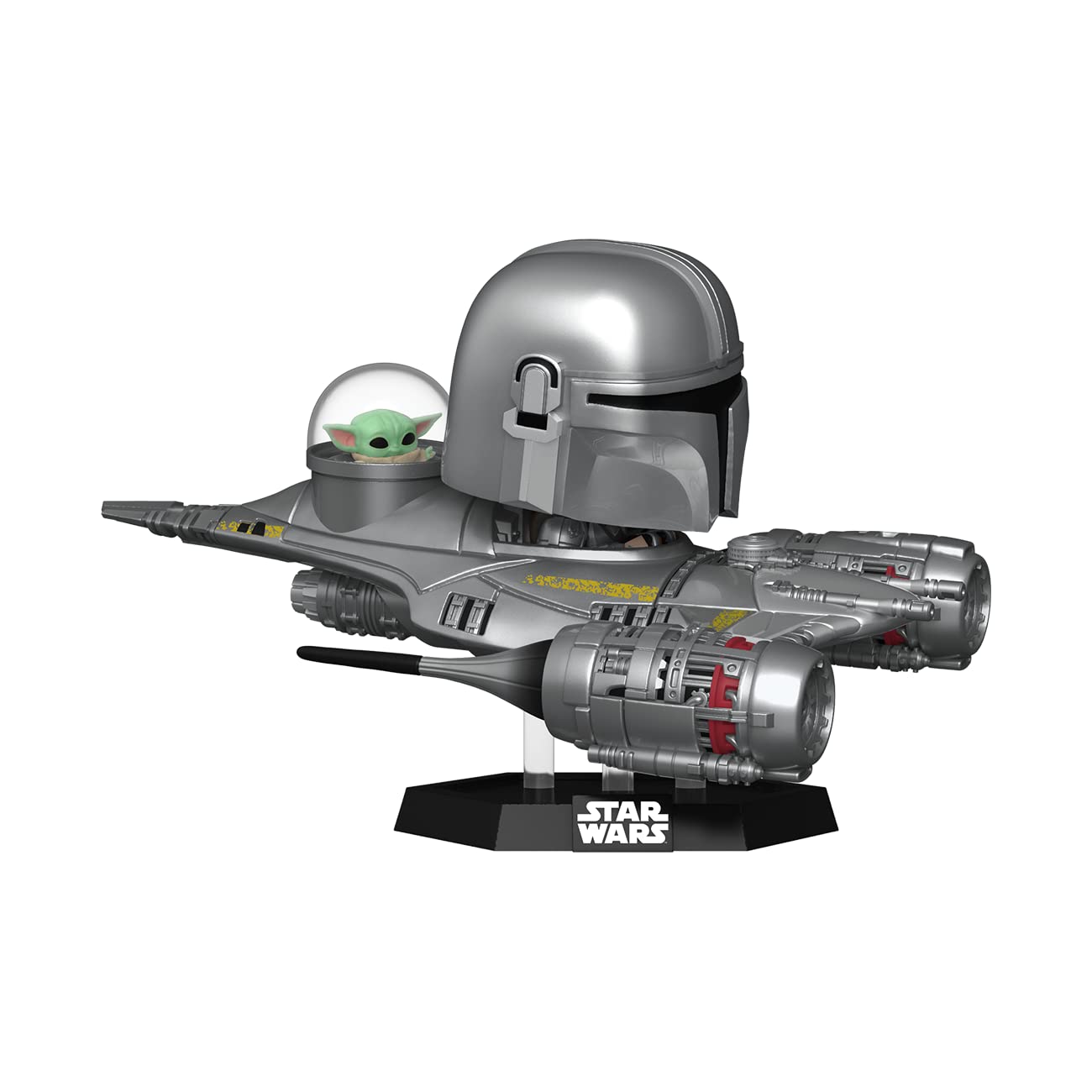 Limited-time deal: Funko Pop! Ride Super Deluxe: Star Wars Hyperspace Heroes - The Mandalorian in N1 Starfighter (with Grogu), Amazon Exclusive - $10.49