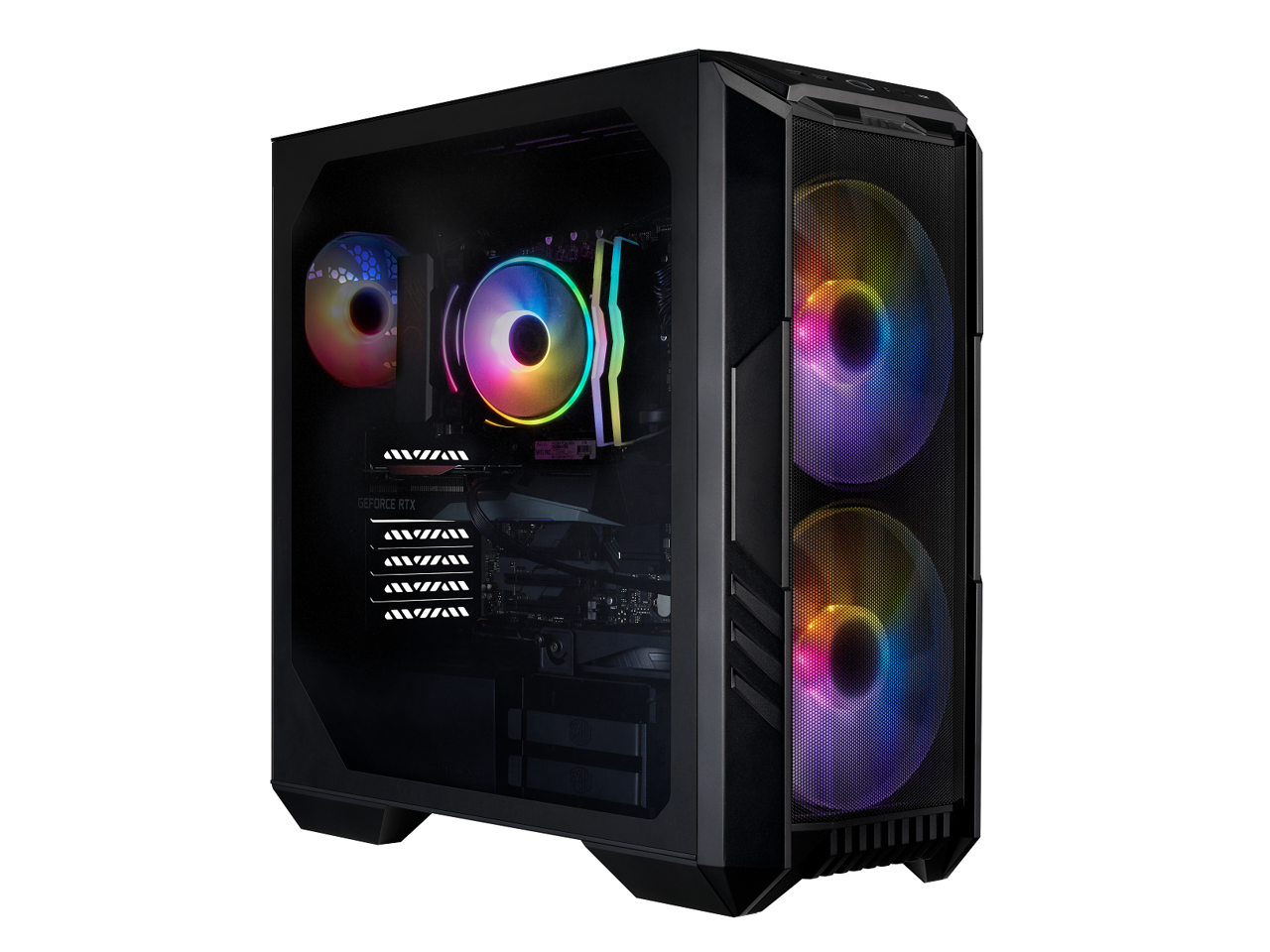 Cooler Master HAF 5 Pro High Performance Gaming PC -Intel Core i7-12700F - NVIDIA GeForce RTX 4070 12GB GDDR6X - 32GB DDR4 3200MHz - MP33 PRO M.2 1TB – WiFi - Desktop $1,249