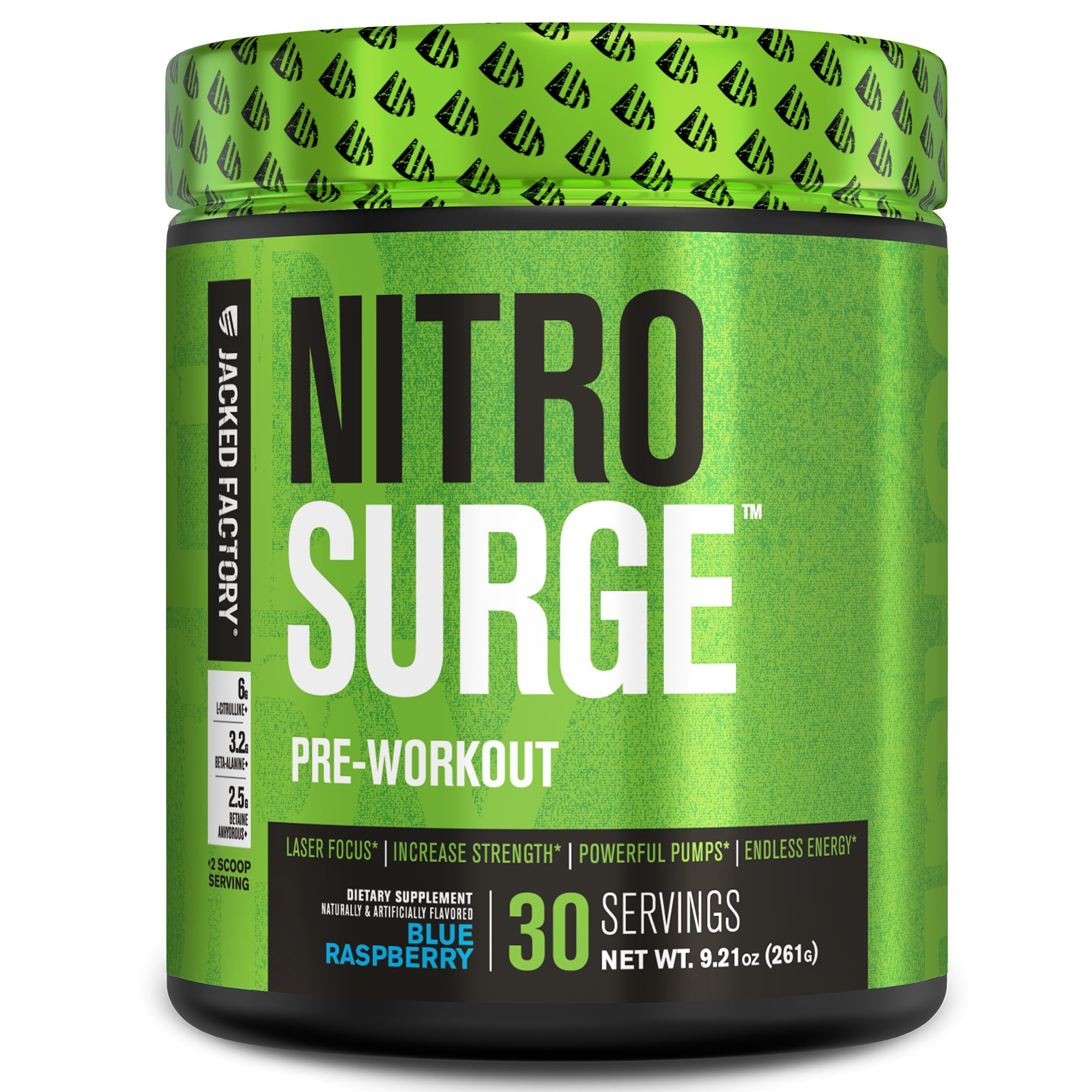 Limited-time deal: Jacked Factory NITROSURGE Pre Workout Supplement - Energy Booster, Instant Strength Gains, Clear Focus & Intense Pumps - NO Booster & Powerful Preworko - $17.98