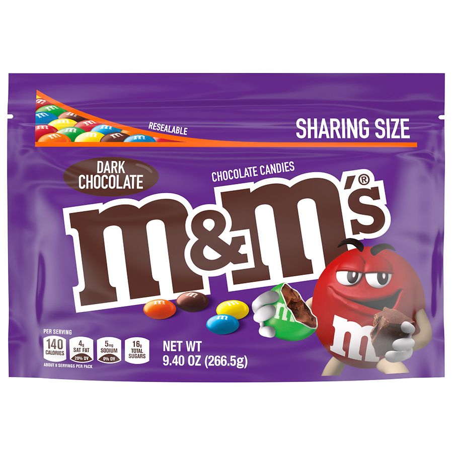 M and M's Chocolate candies Dark chocolate 9.4oz 2/$2.25