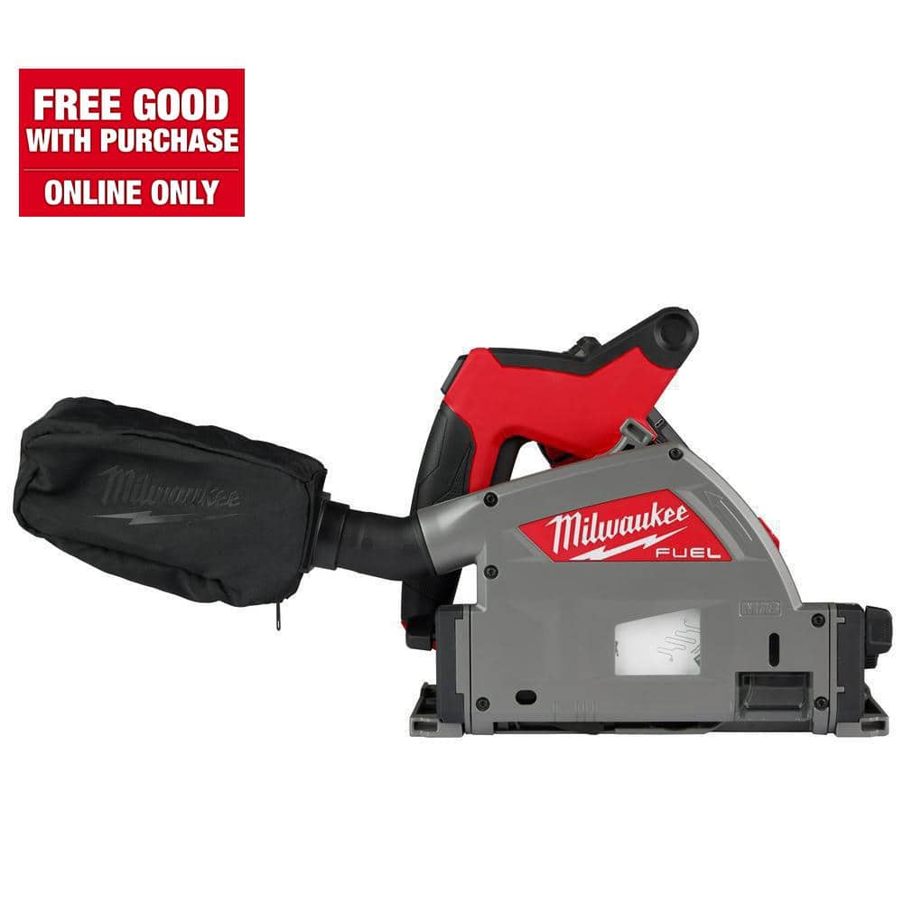 Milwaukee M18 FUEL 18V Lithium-Ion Cordless Brushless 6-1/2 in. Plunge Cut Track Saw (Tool-Only) - Home depot hack $285.31