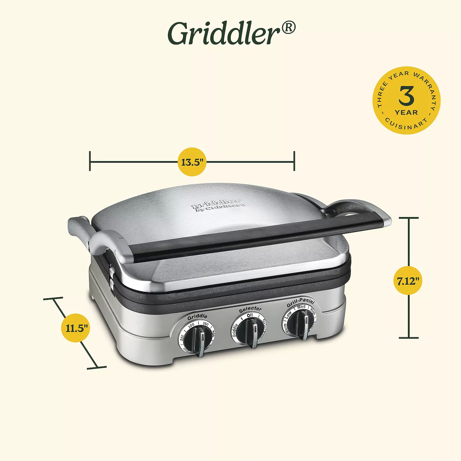 Cuisinart compact griddler 5-in-1 w/ 40% discount (Targetted email) - $47.99