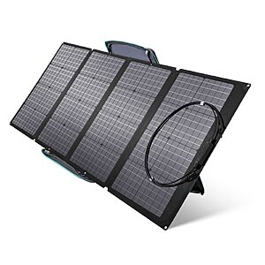 $239 ECOFLOW 160 Watt Portable Solar Panel for Power Station, Foldable Solar Charger with Adjustable Kickstand, Waterproof IP68 for Outdoor Camping RV Of $239.00