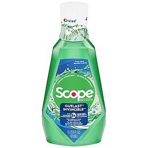 3-ct 33.8-fl-oz Crest Scope Classic Mouthwash + $5 Walgreens Cash $10 + Free Store Pickup