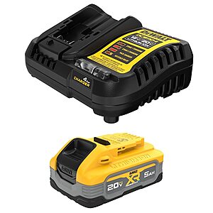 DeWALT XR POWERSTACK 20V Lithium-ion 5Ah Battery & Charger Kit  + Free Store Pickup