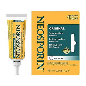 0.5-Oz Neosporin Original First Aid Antibiotic Ointment w/ Bacitracin Zinc $3 + Free Shipping w/ Prime