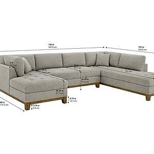 Costco Members: Thomasville Tavish Fabric Sectional with Storage (Light Gray) $1600 + Free Delivery