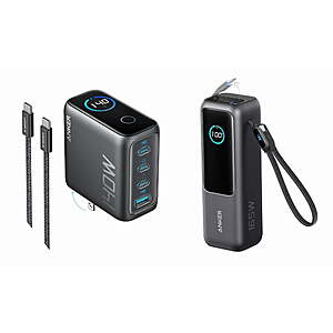 Anker 140W MAX USB C Laptop Charger (4-Port) + 25k mAh Portable Power Bank (4-Port) $105 + Free Shipping