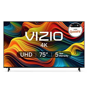 Vizio 75 inch Class 4K Series LED TV + 5 Year Warranty  $269