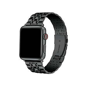 Posh Tech Apple Watch Quinn Studded Stainless Steel Black Band $2.70 & More