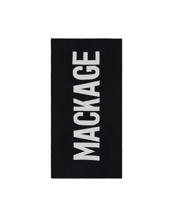 Mackage Juno Logo Intarsia Scarf For $45.00 + Free Shipping @ bloomingdales