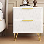 Behost White Nightstand for Bedroom,Modern 2 Drawer Nightstand with Storage For $59.99 (Down from $240)