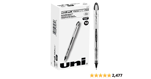 12 Black Uni-ball Vision Elite Rollerball Pens, Bulk Pens, Bold 0.8mm Pen, Black Pens | Office Supplies Sold by Uniball are Gel Pens, Colored Pens, Ink Pens, Ballpoint, P - $3.82