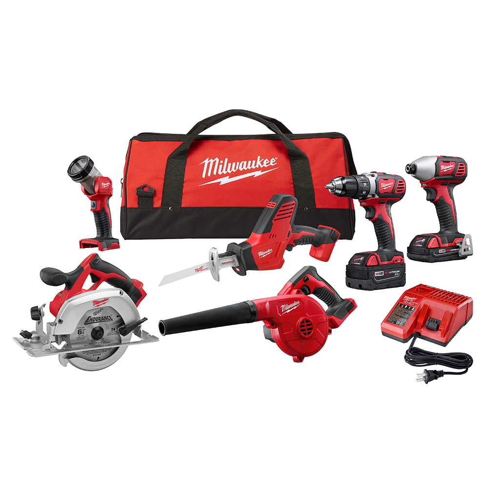 Milwaukee M18 6 Tool Combo Kit 2695-26CX $349 shipped.