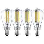 Better Homes &amp; Gardens ST12 LED Light Bulb, 4.5-Watt (60W Equiv.) Daylight Dimmable E12 Base, 4 pack at Walmart for $2.79 free ship with Walmart+ and YMMV on store pickup
