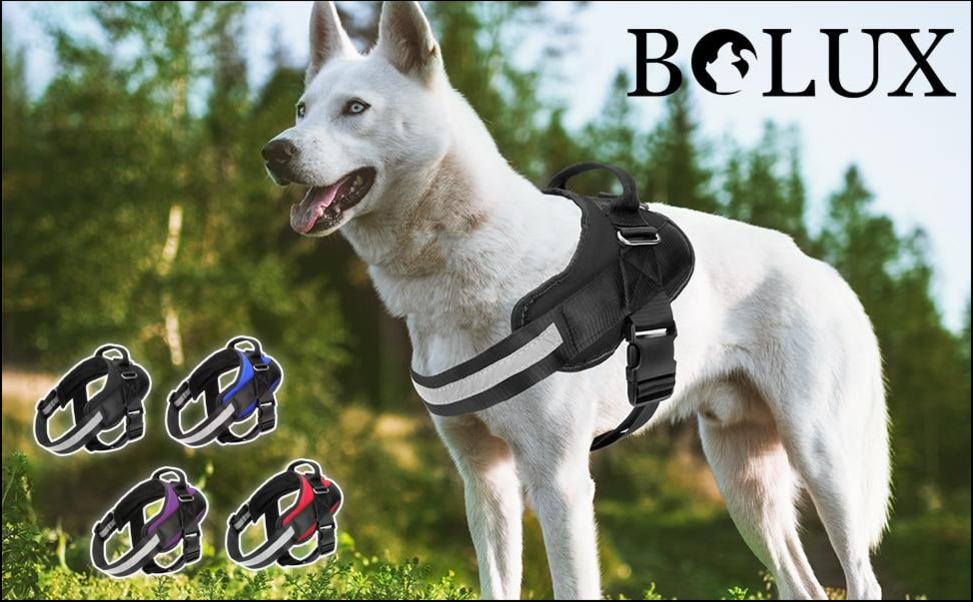 Bolux Over Head Dog Harness, Easy On and Off Pet Vest Harness, Reflective Breathable and Easy Adjust Pet Halters with Nylon Handle for Small Medium Large Dogs $9.49