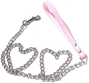 Goliton Medium Small-Sized Dog Zinc alloy Chain Pet Safety Collar Pink $9.71