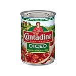 12-Pack 14.5-Oz Contadina Diced Roma Tomatoes (Roasted Garlic) $9.90 w/ Subscribe &amp; Save