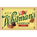 22-Piece 10-Oz Russell Stover Whitman's Assorted Milk & Dark Chocolates Sampler $5