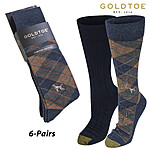 6-Pairs Gold Toe Men's Ribbed Crew Dress Socks (Dog & Blackwatch, L) $12 + Free Shipping