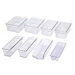 8-Piece Mainstays Clear Plastic Fridge Organization Bin Set (Various Sizes) $9.17 + Free S&amp;H w/ Walmart+ or $35