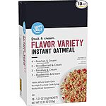 10-Count Happy Belly Instant Oatmeal (Various Flavors) from $1.75