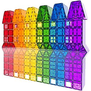 100-Piece Playmags Magnetic Tiles Building Set .80 + Free Shipping