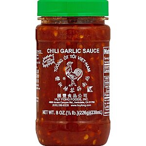 8-Oz Huy Fong Chili Garlic Sauce Jar $2