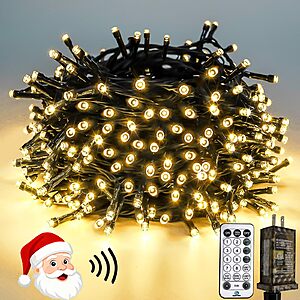 [Prime] 99' EEW Voice Controlled 300LED Christmas String Lights (Warm White) $10.19 + Free Shipping w/ Prime or on $35+