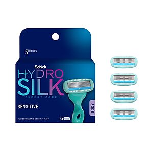 4-Count Schick Women's 5-Blade Hydro Silk Sensitive Razor Blade Refills $6.10 w/ Subscribe & Save