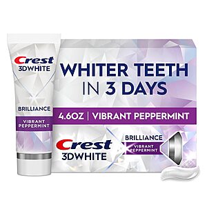 4.6-Oz Crest 3D White Brilliance Vibrant Peppermint Teeth Whitening Toothpaste .55 w/ Subscribe & Save