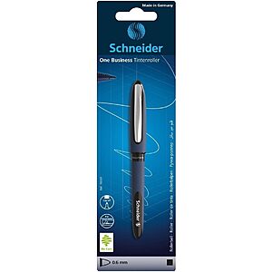 Schneider One Business 0.6mm Ultra-Smooth Tip Rollerball Pen (Black Ink) 