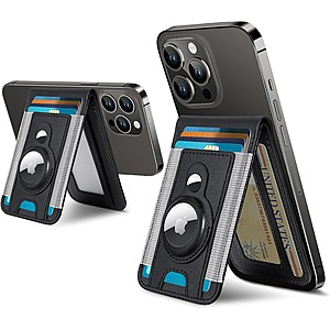 ExtreLife 9-Card MagSafe Wallet w/ AirTag Holder for iPhone 12-17 Series $13.40 