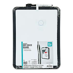Pen + Gear 8.5" x 11" Magnetic Dry Erase Board w/ Fine Point Marker (5 Colors)