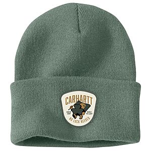 Carhartt Knit Shamrock Patch Beanie (Green Slate) $8.95 + Free S&H on